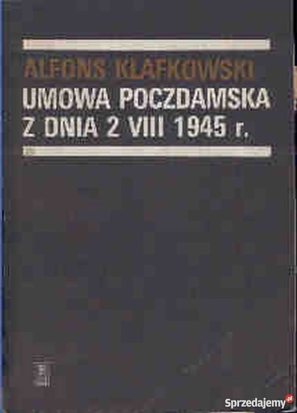 UMOWA POCZDAMSKA Z DNIA 2VIII1945 łódzkie