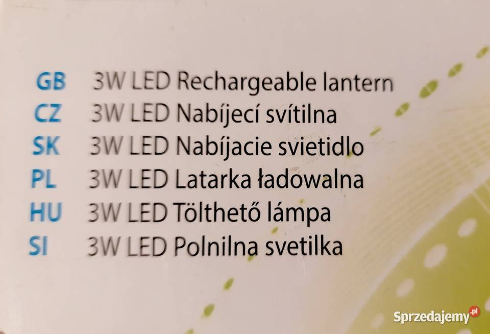 Latarka ładowalna 3W cree led Emos nowa Częstochowa sprzedam