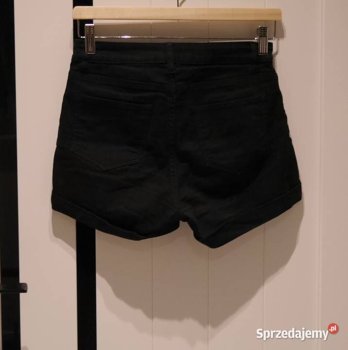 HM świetne spodenki wysoki stan 34 XS czarny Wrocław