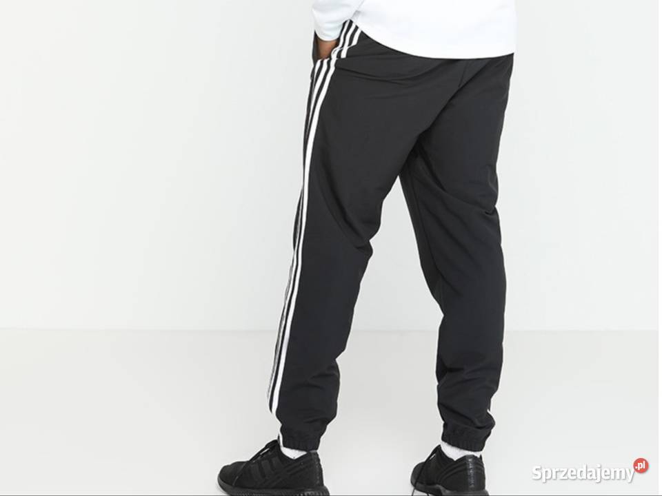 Spodnie Nylonowe Męskie Adidas L Trzy Paski Odzież sportowa Nowa Sól sprzedam