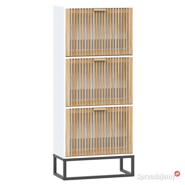 Szafka na buty biała 52x25x120 materiał Meble