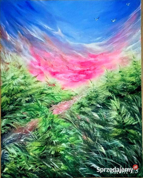 Obraz ręcznie malowany 4030 w ramie z Łódź