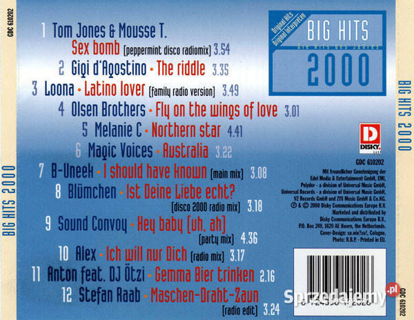 Big Hits 2000 Album CD małopolskie Krynica-Zdrój