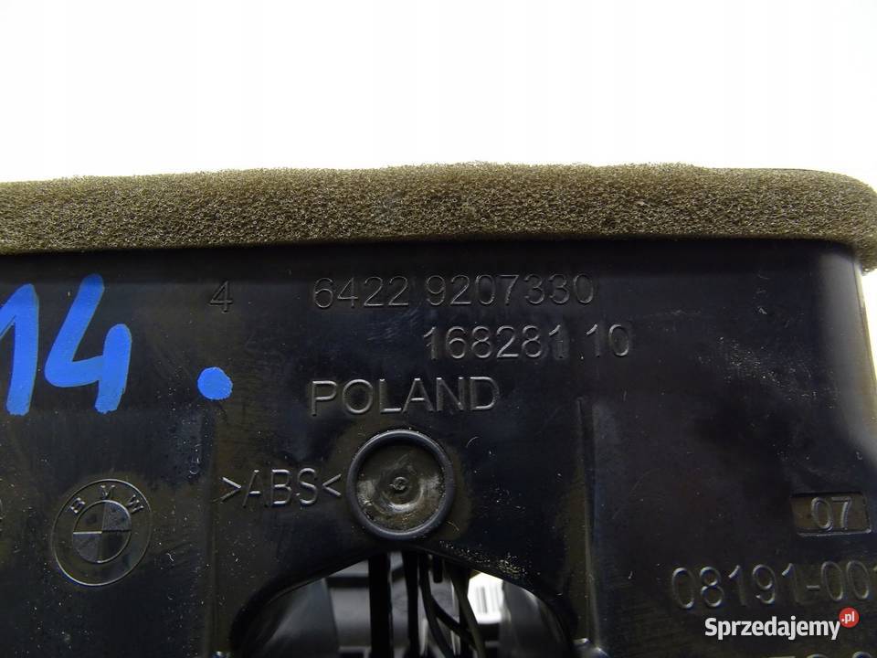 TUNEL ŚRODKOWY KRATKA NAWIEWU TYŁ 9218908