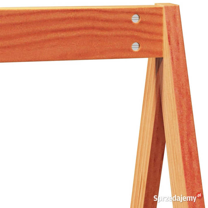 Wysokie łóżko z dachem woskowy brąz drewno 89cm Warszawa