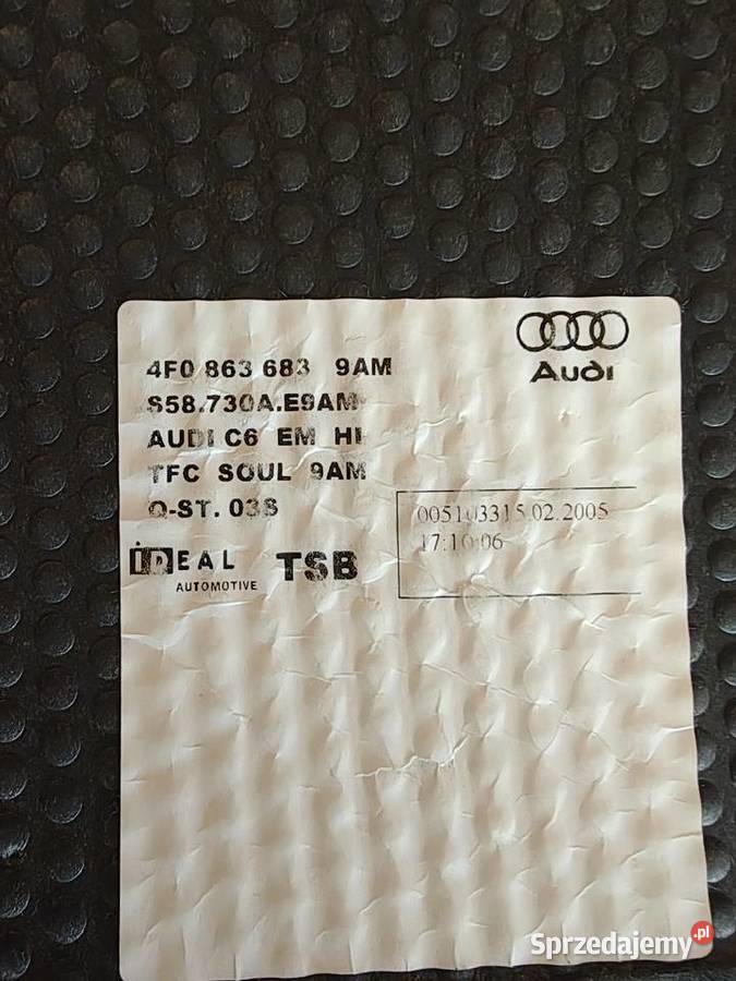 Audi A6 C6 Dywaniki alufelga nowa roleta lubelskie Lublin