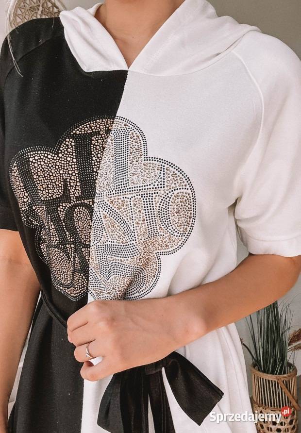 Sukienka Monica CzarnoBiała mazowieckie Nowy Kawęczyn sprzedam