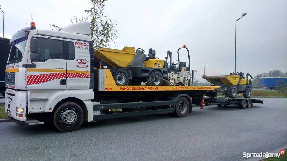 Transport wózków widłowych maszyn koparek Poznan Poznań
