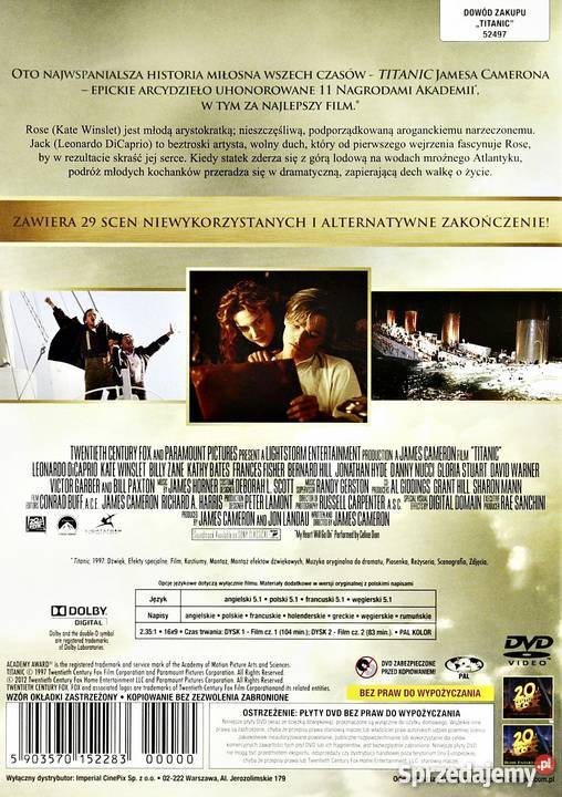 TITANIC WYDANIE SPECJALNE 2 DVD Kalisz