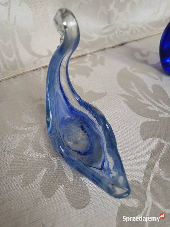 Figurka szkło barwione w masie ŁABĘDZ