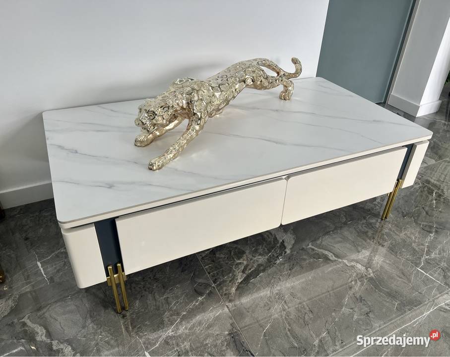 Stolik kawowy ława duża 130 złota Glamour z małopolskie Nowy Sącz