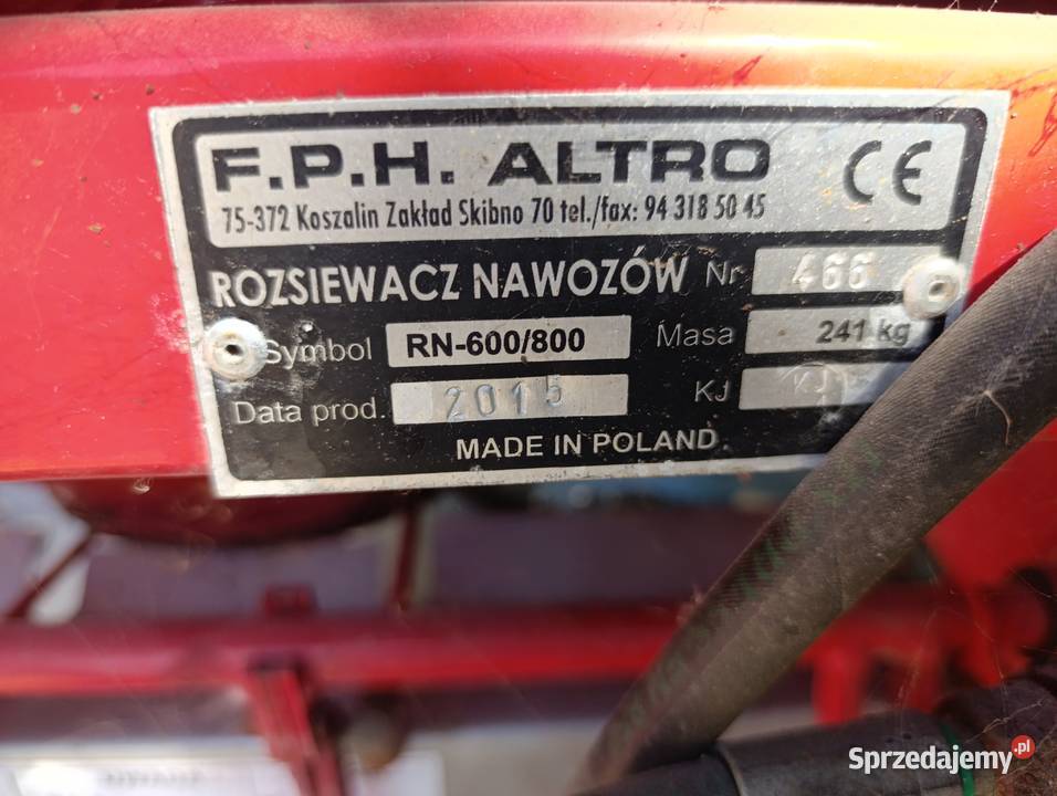 Rozsiewacz do nawozu 2 talerzowy nieuszkodzony Łosice