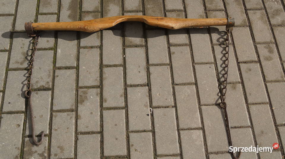 Stare drewniane nosidło do wody siudy wielkopolskie Mrowino