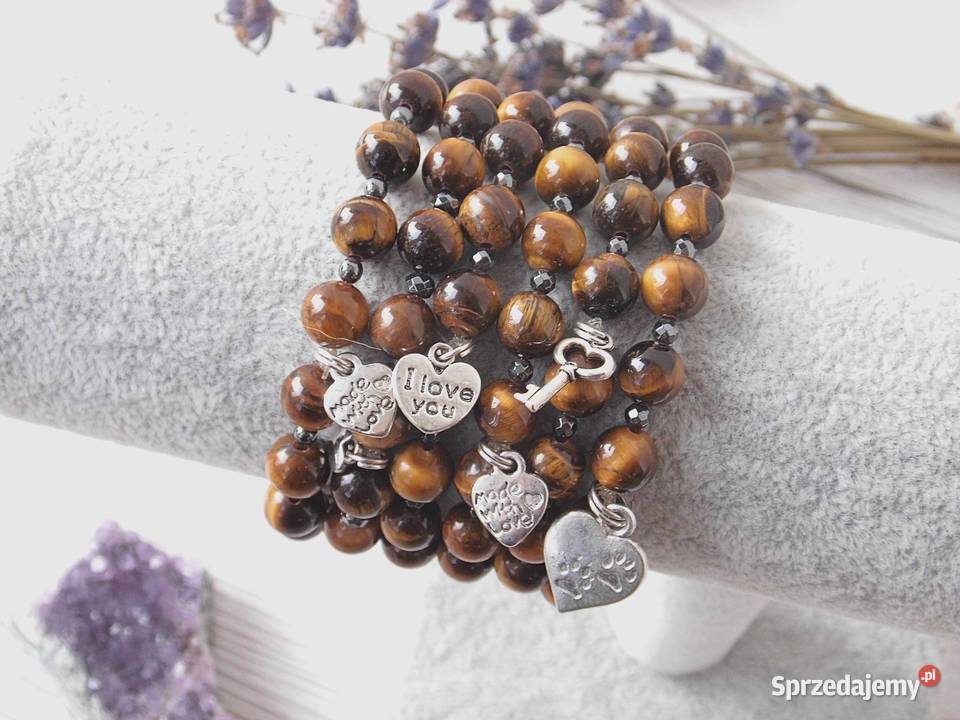 Bransoletki na gumce tygrysie oko hematyt Pozostałe małopolskie Kraków