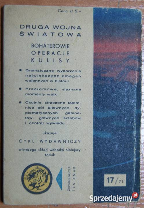 Żółty Tygrys Zgaszony lont 1771 historyczne lubelskie Parczew