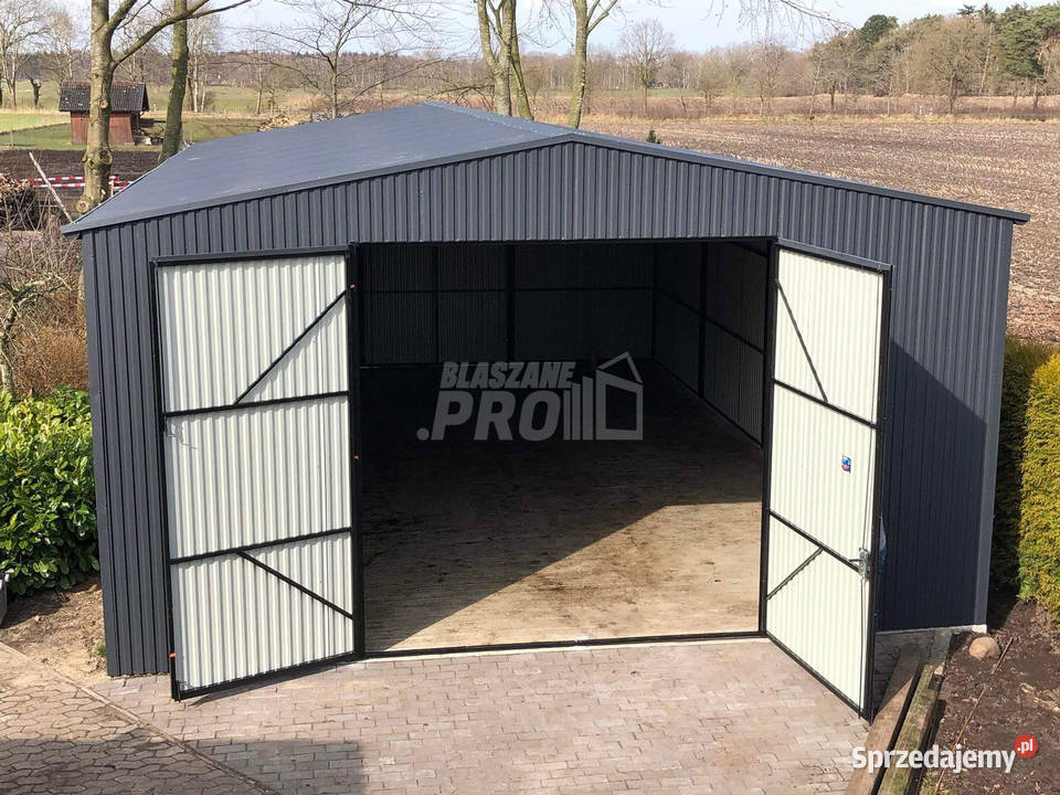 Hala Garaz blaszany 6x7 Brama dwuskrzydłowa Garaże i miejsca postojowe Gorzów Wielkopolski