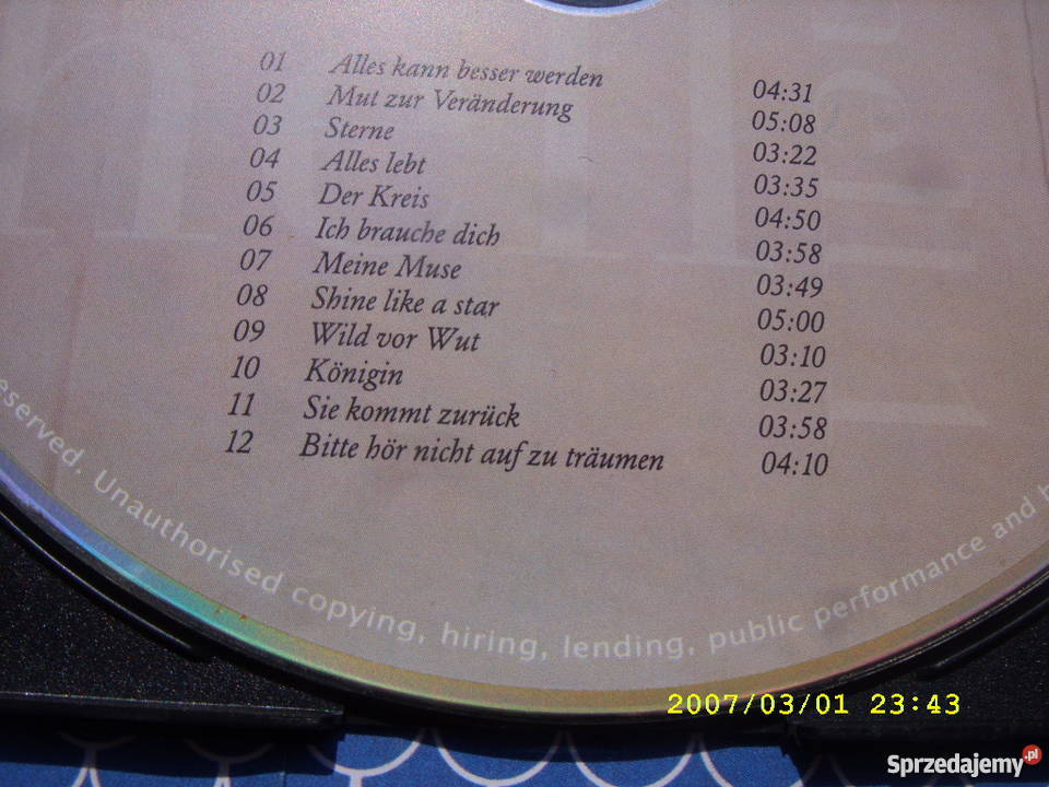 Rap CD XAVIER NAIDOOALLES KANN P C bez okladki Wołów sprzedam