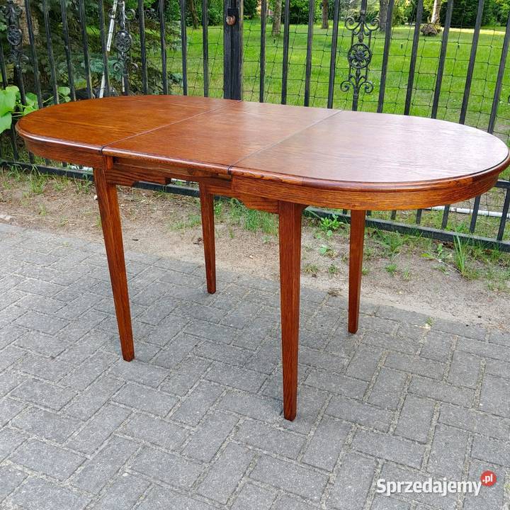 Stół owalny rozkładany Mid century Skandynawia łódzkie Radomsko