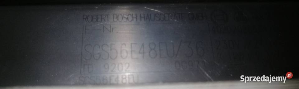 SGS56E48EU36 w całości na części Chrostkowo