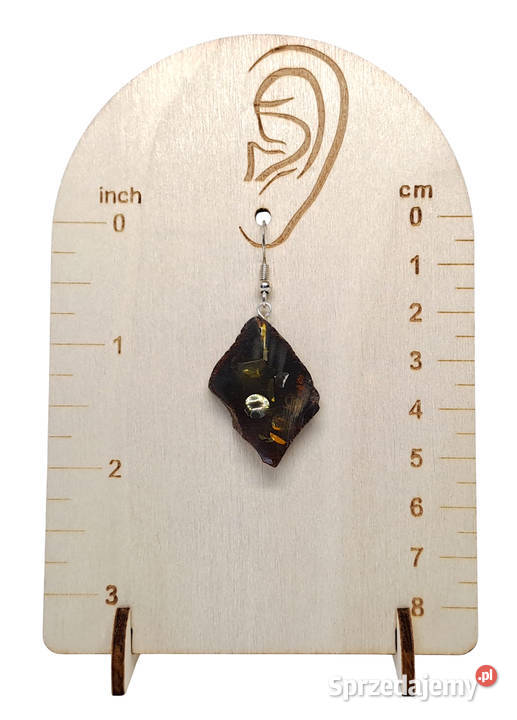Kolczyki z BURSZTYNU bursztyn bałtycki plaster Kolczyki Warszawa