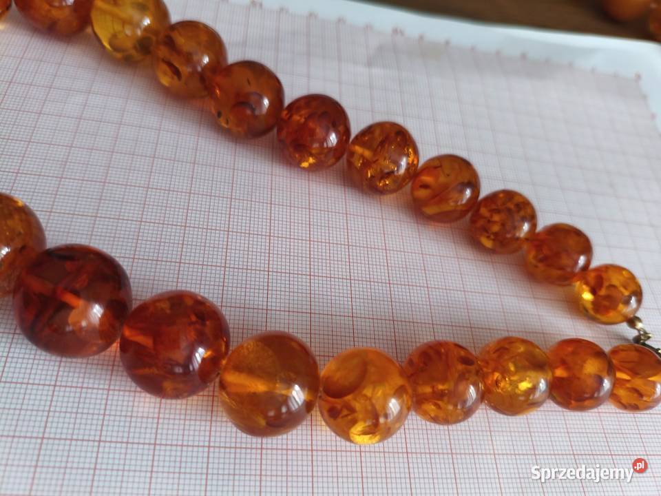 Naszyjnik Bursztyn Vintage kule Białystok