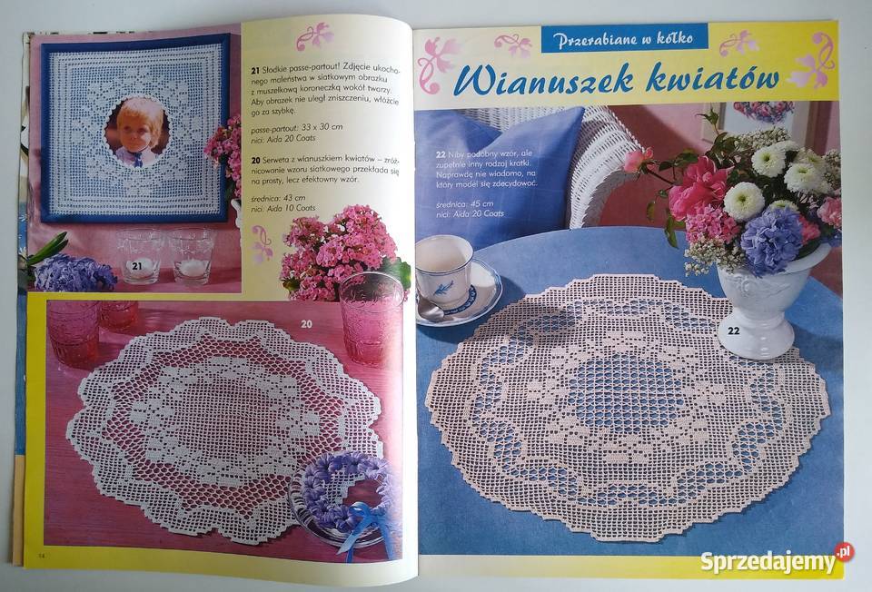 Szydełkowanie 42010 koronki i obrusy szydełko Czasopisma Gdańsk sprzedam