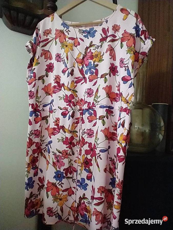 Kwiecista sukienka tunika oversize Łódź