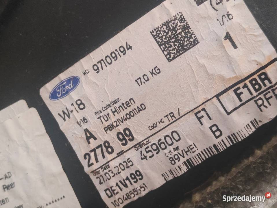 Nowe Oryginalne Drzwi Lewy Tył Ford Transit dostawcze Drzwi Pleszew sprzedam