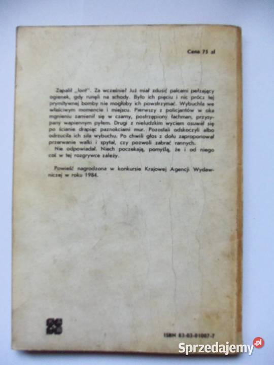 Gwiżdżąc na śmierć Jerzy Wawrzak Rok wydania 1985