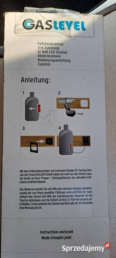 CZUJNIK POZIOMU GAZU W BUTLI Kempingowe śląskie Żory