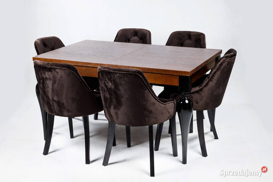 Stół MODENA Lite Drewno 6 krzeseł KUBEŁEK Olsztyn
