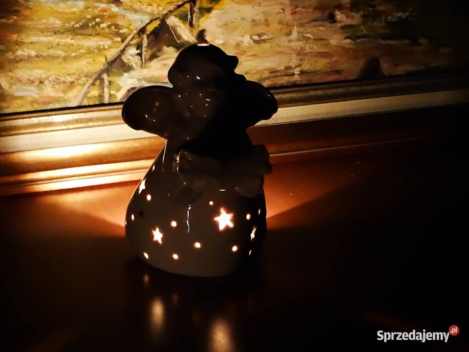 Ceramiczna świecąca figurka anioła