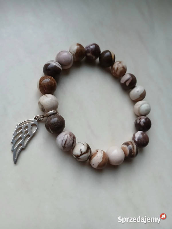 Bransoletki damskie Ągat białyJaspis Kielce