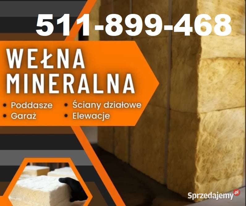 Wełna mineralna RÓŻNE GRUBOŚCI Transport Biała Podlaska sprzedam