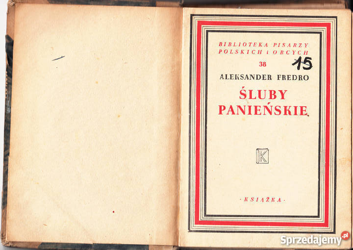 01711 ŚLUBY PANIEŃSKIE ALEKSANDER FREDRO Czyrna