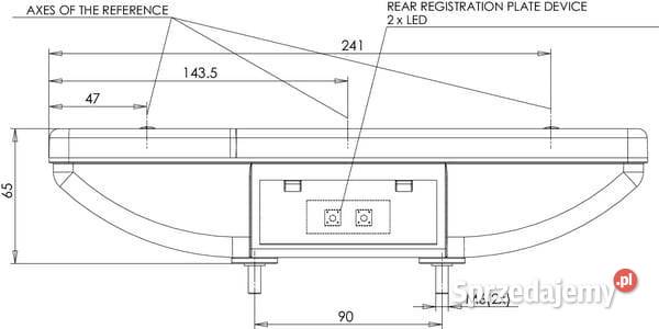 Lampa tylna zespolona LED lewa prostokątna 1224V Oświetlenie Kamionna