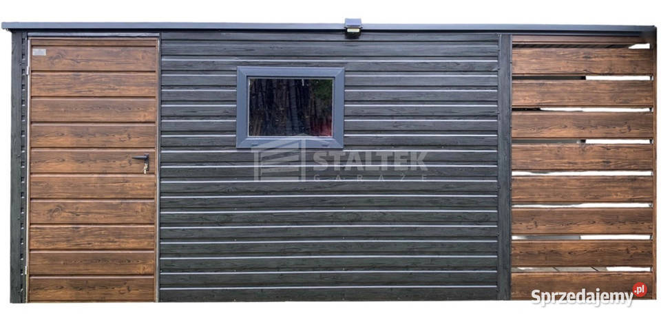 Schowek Domek ogrodowy 4x2m wiata 1m okno