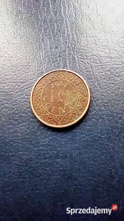 Stare monety 10 cent 1962 Surinam podkarpackie Lesko