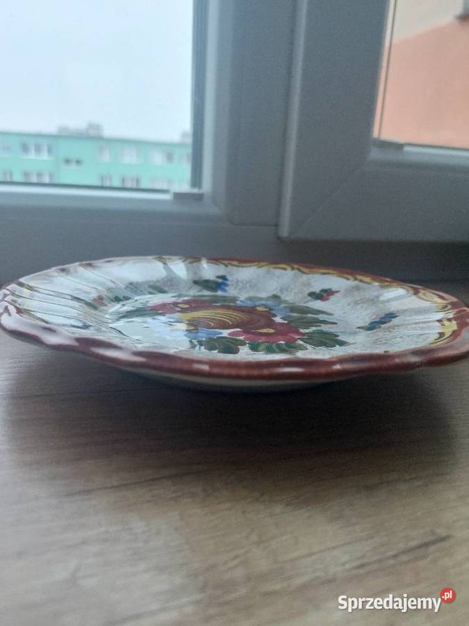 Talerz ozdobny Majolika Mirosławiec