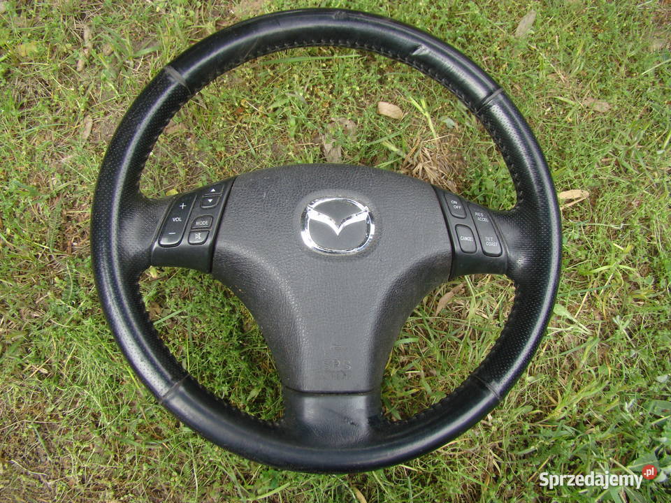 mazda 6 I kierownica multufunkcja skóra kierownice Wyposażenie wnętrza wielkopolskie Rawicz