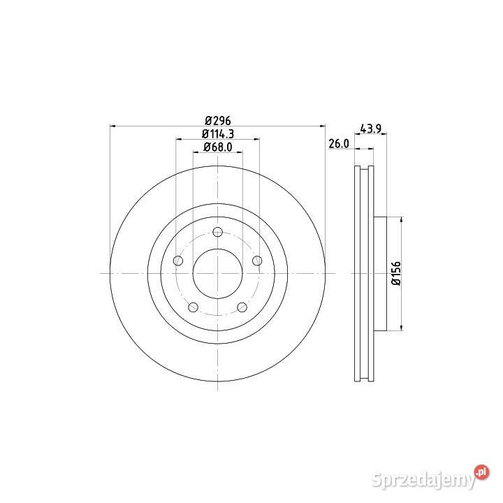 Mintex MDC1905C Kpl Tarcza hamulcowa Nissan Juke osobowe Nur