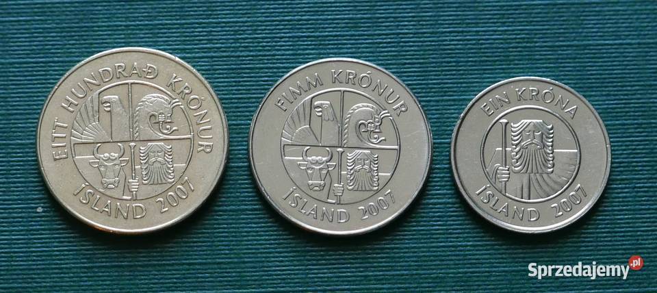 Islandia 2007 komplet monet z rocznika 2007 Gliwice