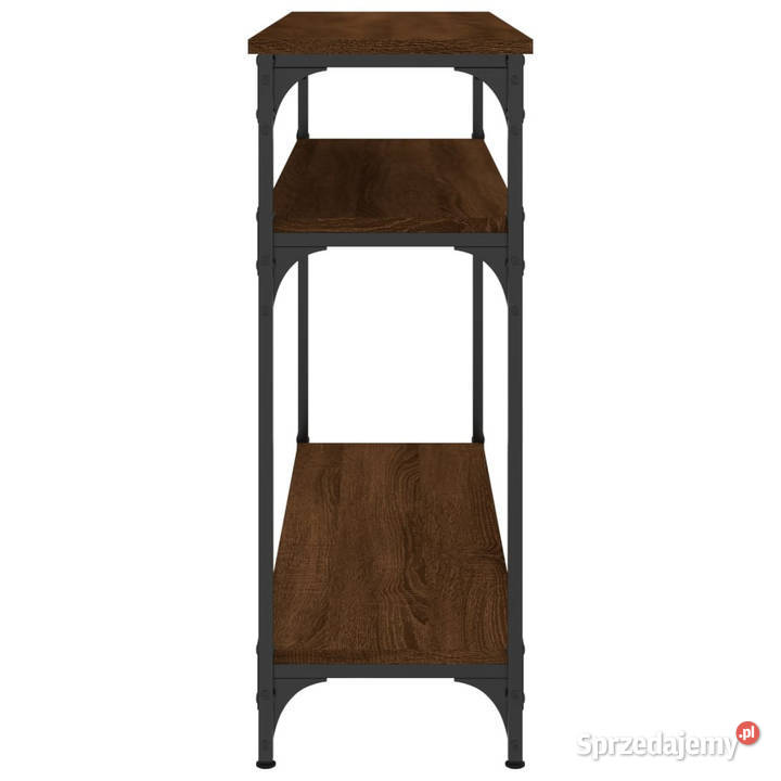 Stolik konsolowy brązowy dąb 100x29x75 WM834039 Warszawa