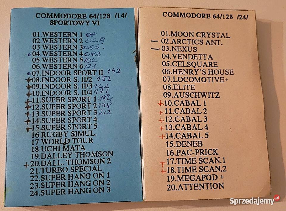Kasety z grami komputerowymi do Commodore 64 Chełmno sprzedam