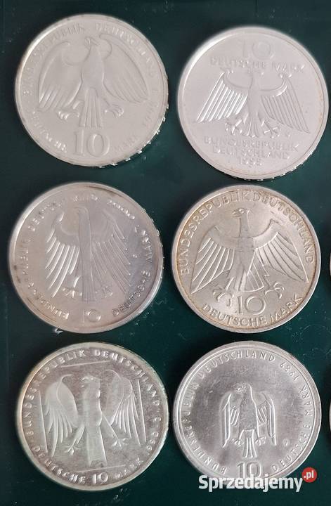 Zestaw Monet Ag 10 DM x 12 zestaw 4