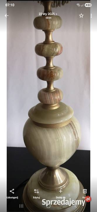 Lampa z onyksu Antyki Lubin