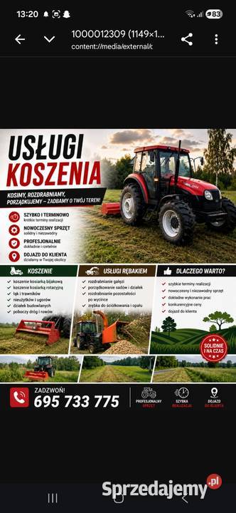 Koszenie kosiarka bijakaowa Czechówka
