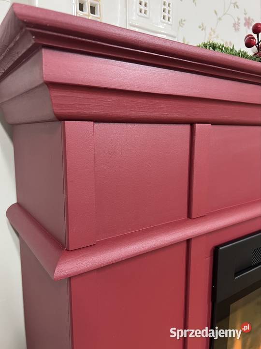 Kominek Star drewniany burgund wkład grzewczy pomorskie