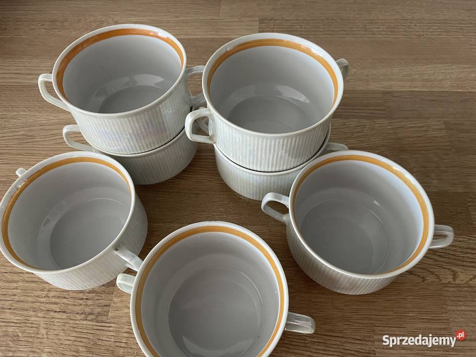 Chodzież porcelanowa bulionówka PRL Pruszcz Gdański