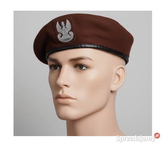 Wojskowy Beret BRĄZOWY z Orłem ORYGINAŁ WP Stan sprzedam